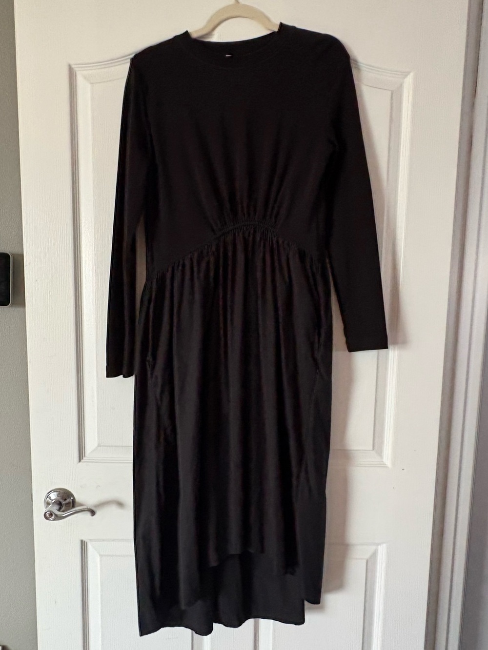 COS Black Long-Sleeve High-Low Dress - Picture 4 of 7